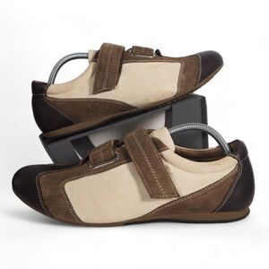 Aston Grey‎ Sport Hook & Loop Sporty Canvas / Leather Casual Sneakers Men's 10